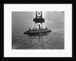 Ferryboat Sailing Past a Pier Tower by Anonymous