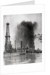 View of Gushing Oil Well by Anonymous