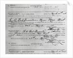 Mae West Marriage License by Anonymous