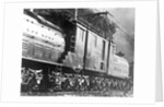 Steam Railroad Running Along Tracks by Anonymous