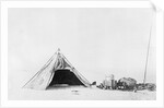 View of Secluded Tent in Antarctica in The Snow by Anonymous