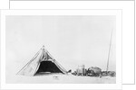View of Secluded Tent in Antarctica in The Snow by Anonymous