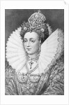 Engraving of Queen Elizabeth I in Royal Dress by Anonymous