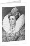 Engraving of Queen Elizabeth I in Royal Dress by Anonymous