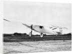 View of Charles Lindberg's Airplane Taking Off by Anonymous