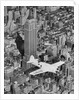 Hawks Airplane in Flight over New York City by Anonymous