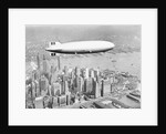 Hindenburg Flying over Lower Manhattan by Anonymous