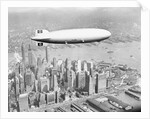 Hindenburg Flying over Lower Manhattan by Anonymous