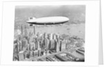 Hindenburg Flying over Lower Manhattan by Anonymous