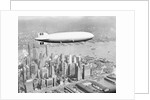 Hindenburg Flying over Lower Manhattan by Anonymous
