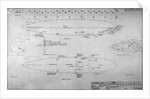 Drawing of Hindenburg with Stations and Crew Names by Anonymous
