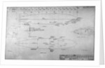 Drawing of Hindenburg with Stations and Crew Names by Anonymous