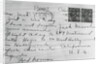 Postcard from Frederick Noonan by Anonymous