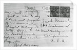 Postcard from Frederick Noonan by Anonymous