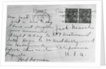 Postcard from Frederick Noonan by Anonymous