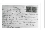 Postcard from Frederick Noonan by Anonymous