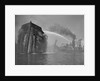 Fireboat Dousing Wooden Ship by Anonymous