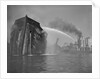 Fireboat Dousing Wooden Ship by Anonymous