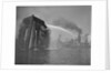 Fireboat Dousing Wooden Ship by Anonymous