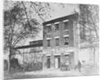 Men Outside Exterior of Civil War Slave Holding Station by Anonymous