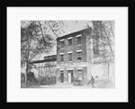 Men Outside Exterior of Civil War Slave Holding Station by Anonymous