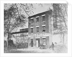 Men Outside Exterior of Civil War Slave Holding Station by Anonymous