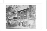 Men Outside Exterior of Civil War Slave Holding Station by Anonymous