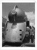 Inventor Standing by His Train Model by Anonymous