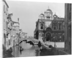 View of Canal and School in Venice. by Anonymous
