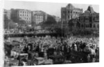 Bombay Police and Merchants During Street Protest by Anonymous