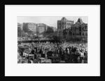 Bombay Police and Merchants During Street Protest by Anonymous