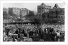 Bombay Police and Merchants During Street Protest by Anonymous