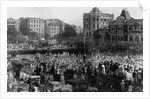 Bombay Police and Merchants During Street Protest by Anonymous