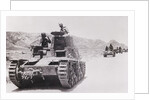 Italian Tanks Traveling over Somaliland Terrain by Anonymous