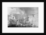 Fire and Smoke Emerging from Battleship Bretagne by Anonymous