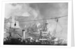 Fire and Smoke Emerging from Battleship Bretagne by Anonymous