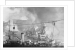 Fire and Smoke Emerging from Battleship Bretagne by Anonymous
