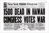New York World telegram on War Fatalities in Hawaii by Anonymous