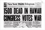 New York World telegram on War Fatalities in Hawaii by Anonymous