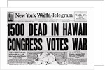 New York World telegram on War Fatalities in Hawaii by Anonymous