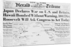 New York Herald Tribune Headlines Japan Declaring War by Anonymous