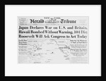 New York Herald Tribune Headlines Japan Declaring War by Anonymous