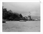 U.S.S. Arizona Burning by Anonymous