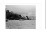 U.S.S. Arizona Burning by Anonymous