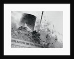 Smoke and Flames Billowing Out From a Ship by Anonymous