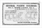 Railroad Timetable from 1864 by Anonymous