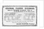 Railroad Timetable from 1864 by Anonymous