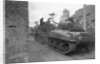 American Tanks Passing Through Town to Battle by Anonymous