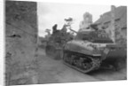 American Tanks Passing Through Town to Battle by Anonymous