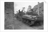 American Tanks Passing Through Town to Battle by Anonymous